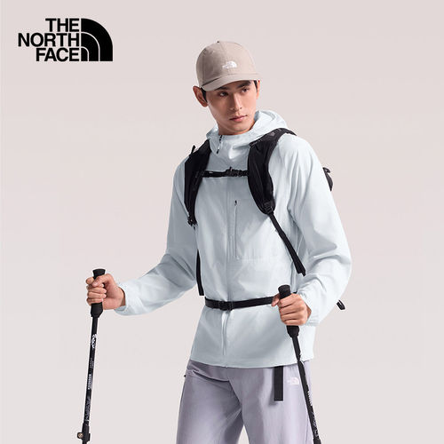 北面户外可打包连帽防晒皮肤衣男