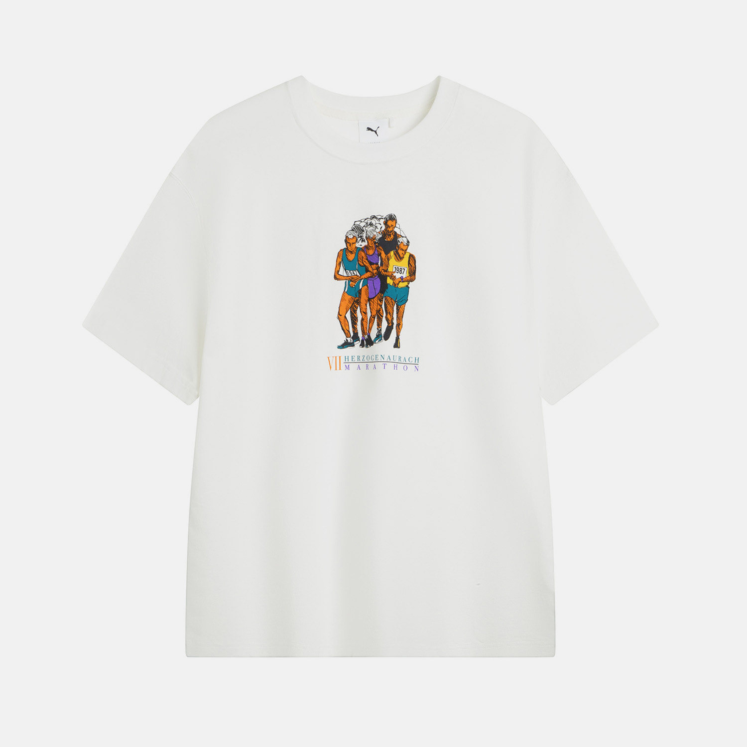 PUMA彪马短袖男女款情侣黑标圆领舒适透气户外运动休闲T恤629413