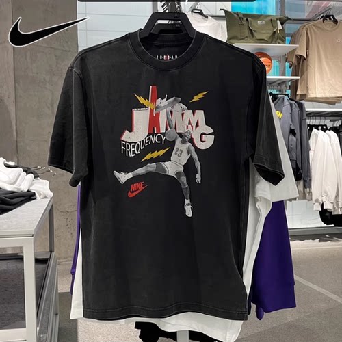 JORDAN耐克男子纯棉运动短袖T恤