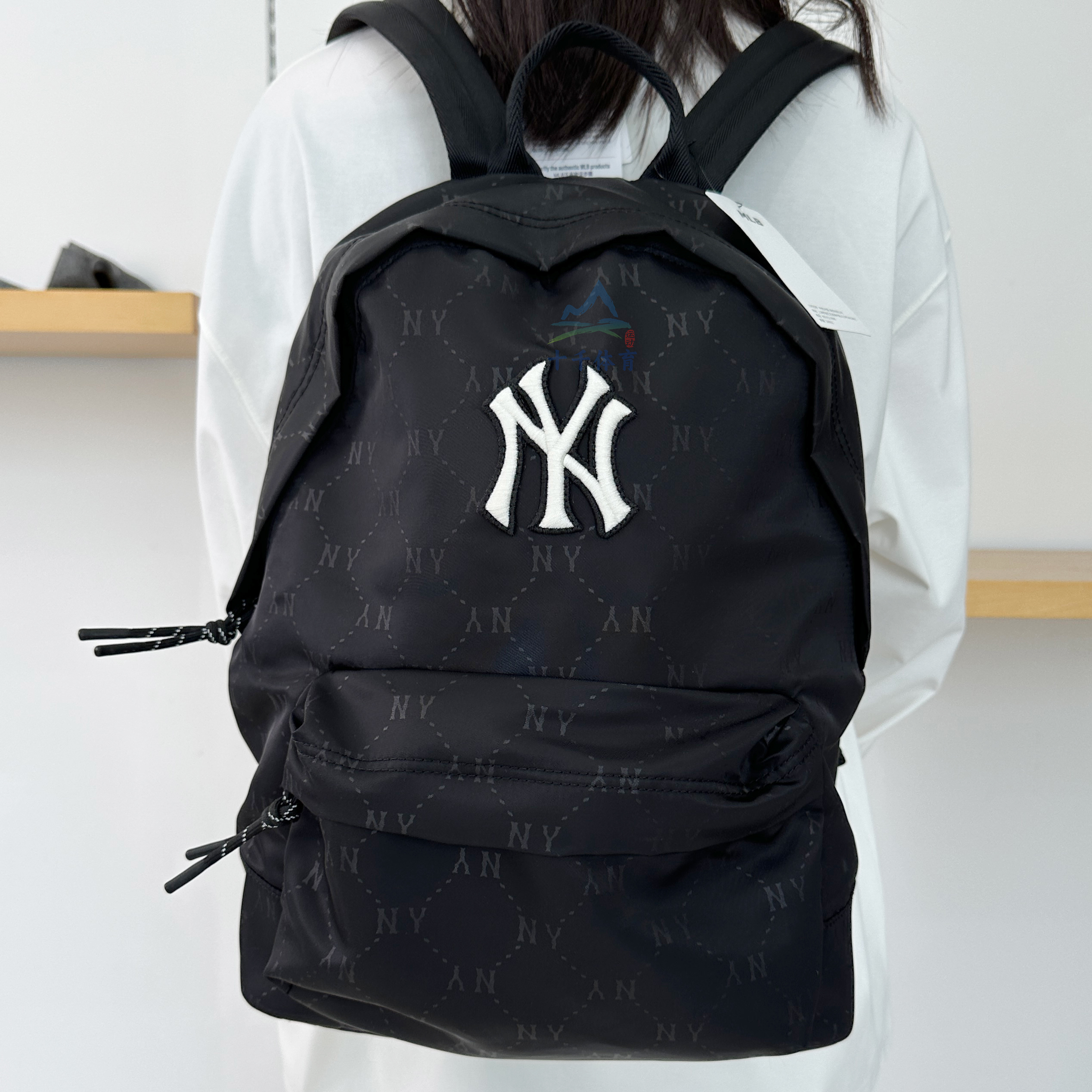 MLB双肩包男女NY老花双肩背包