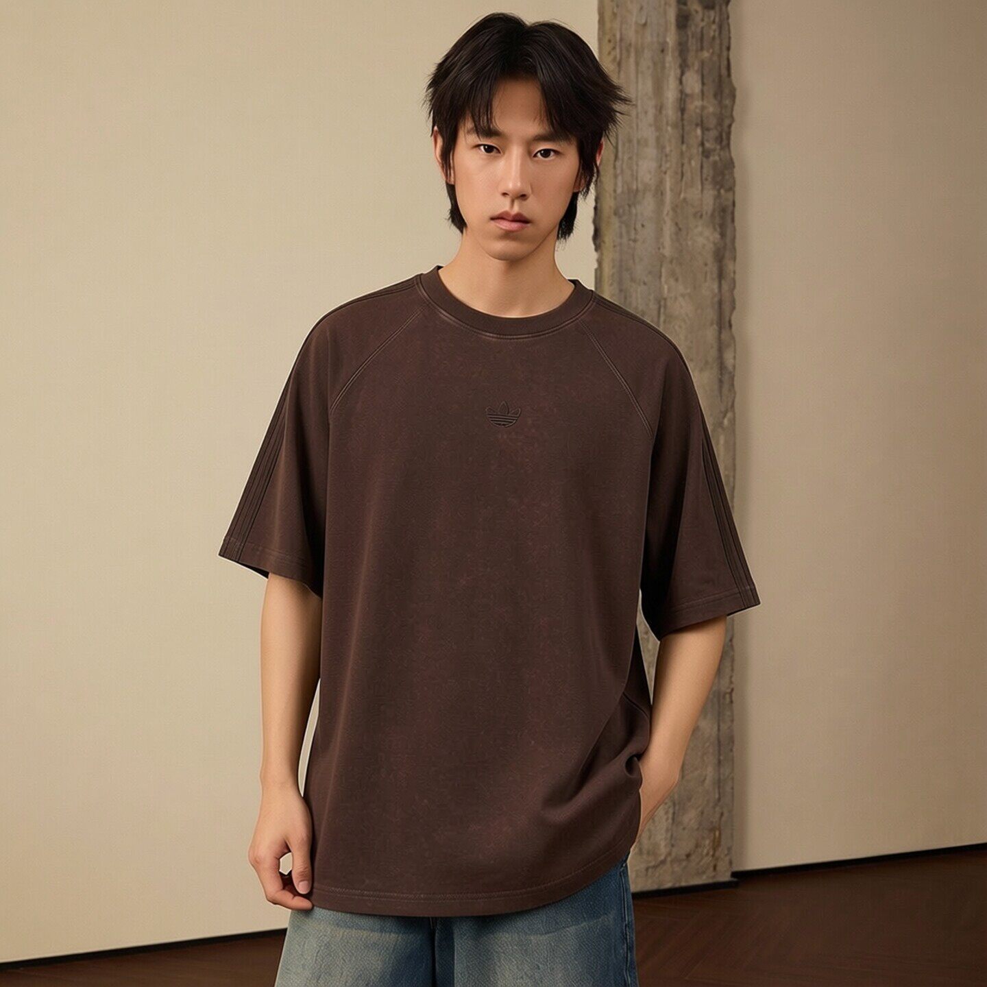 阿迪达斯三叶草男子运动短袖T恤