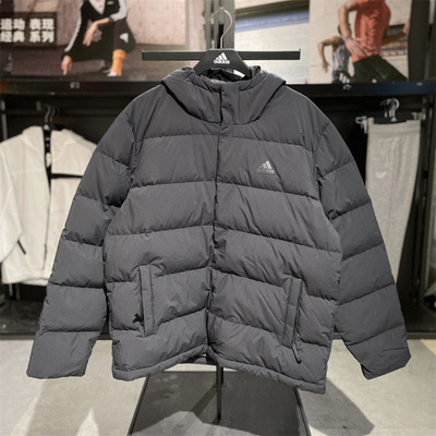 阿迪达斯男士加厚连帽保暖羽绒服