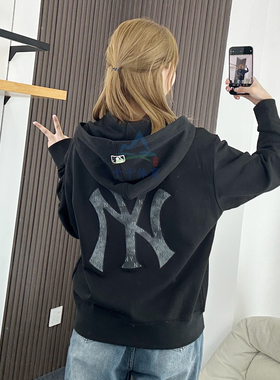 25秋季新款MLB外套男女NY大标复古老花运动卫衣休闲夹克3ATRM0254