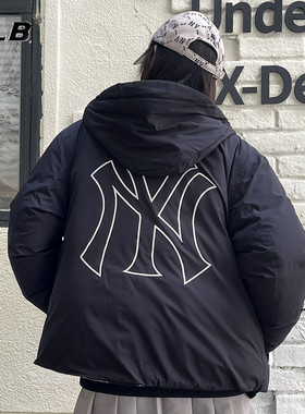 MLB男女短款羽绒服冬季新款情侣运动服休闲保暖防风夹克3ADJB1126