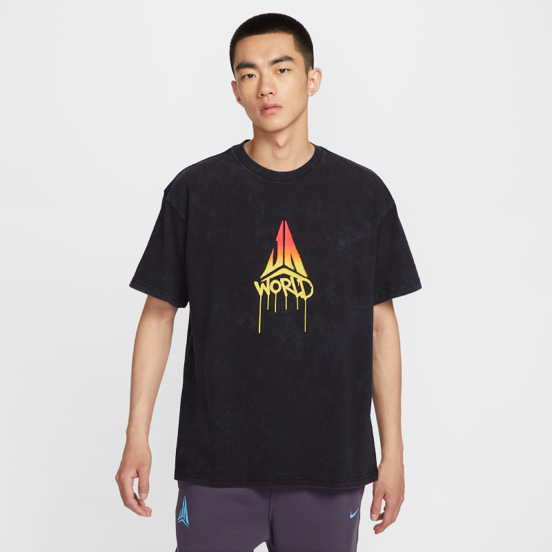 NIKE耐克男短袖夏季JA莫兰特城市行纪念宽松运动棉T恤II1488-010