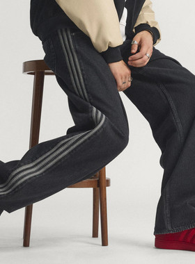 adidas阿迪达斯三叶草男Firebird Adicolor牛仔长裤KD1497/KD1499