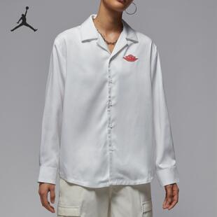Nike耐克25夏季 IH2538 JORDAN乔丹女运动休闲简约翻领宽松透气衬衫