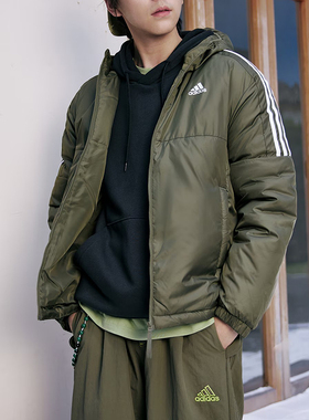 Adidas阿迪达斯Essentials男士连帽保暖棉服KF6756/KF6755/KF6757
