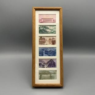 一百亿六行字行行行人民币相框百元六联放钱的相框6行福币相框