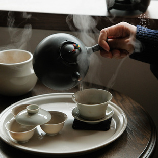 叶谭 天野小丸子茶壶 陶瓷煮水壶独孔煮茶壶耐热陶土可明火电陶炉