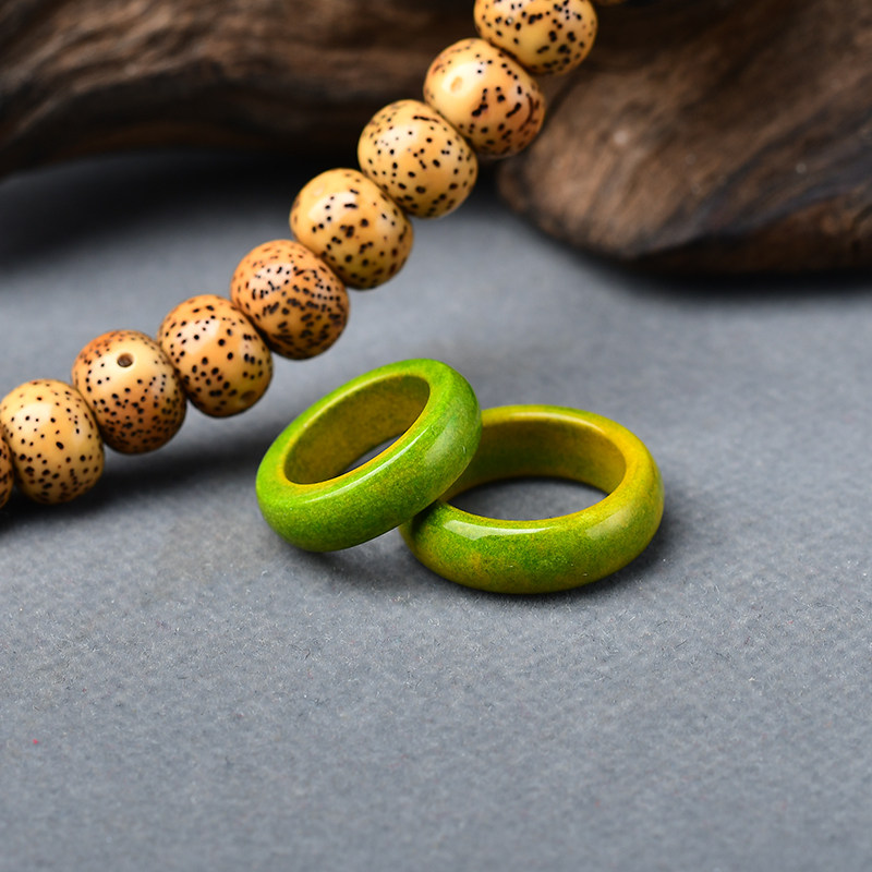 유채 노란색 청록색 러닝 링 액세서리 스타와 달 보살 원숭이 머리 비문 팔찌 비즈 액세서리 러닝 링