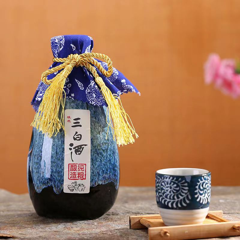乌镇特产林家古镇桂花三白酒高度白酒500ml坛装团圆旅游送礼包邮