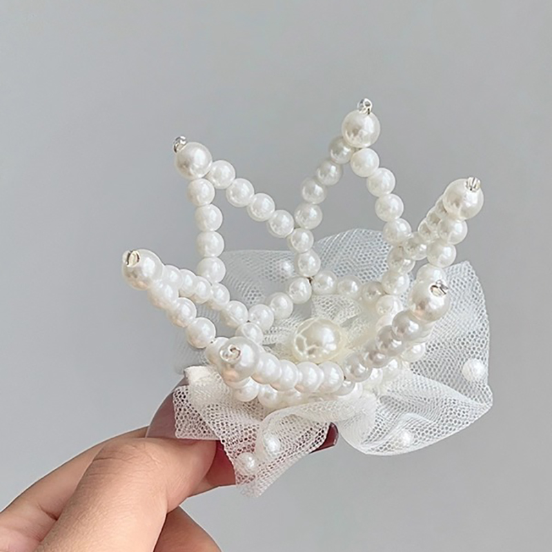 公主珍珠皇冠发夹儿童生日