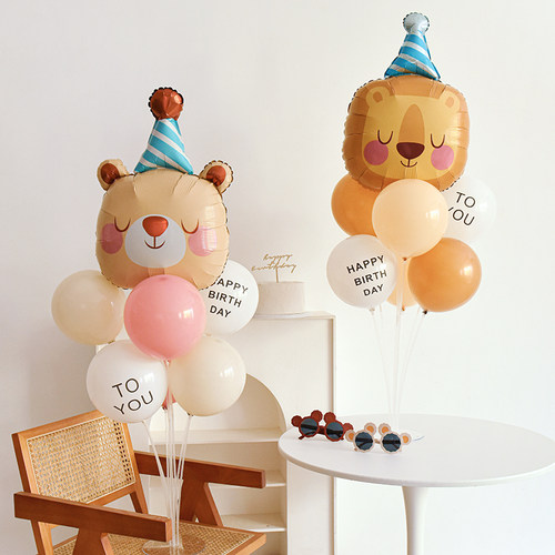 动物主题生日卡通桌飘布置品