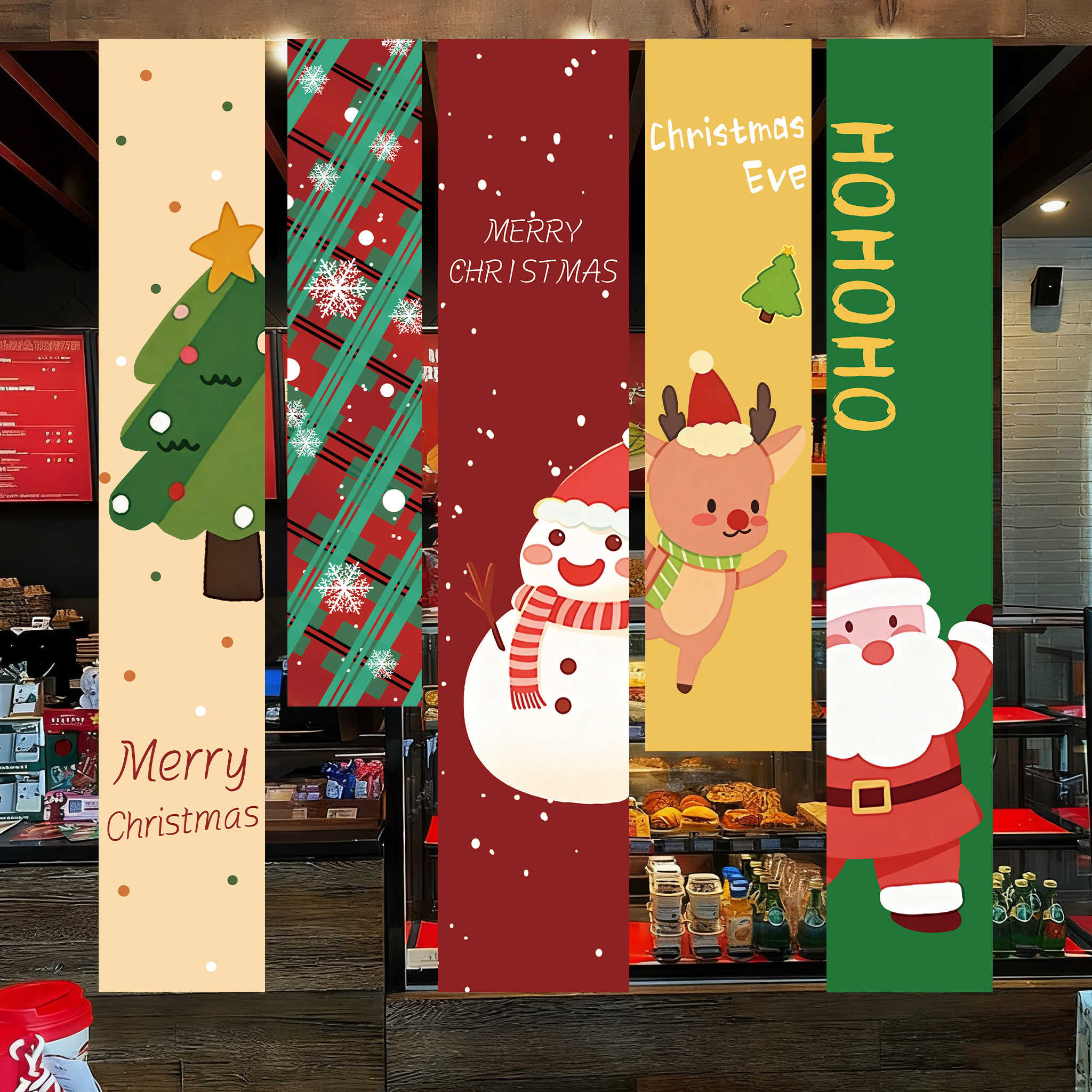 圣诞节装饰品圣诞老人挂布条幅