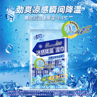 【u先】清风冰感降温湿巾止汗去味清凉感薄荷醇因子长效冰爽