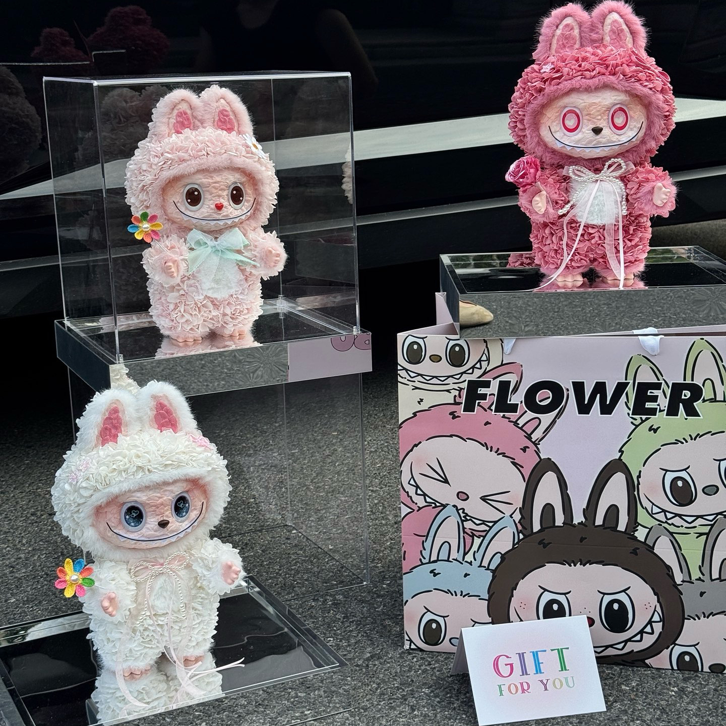 永生花拉布布labubu玩偶花束摆件创意公仔情人节生日礼物送男女友