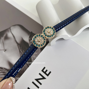 皮带配裙子夏季 饰腰封西装 收腰腰链 装 百搭女士细腰带水钻真皮时尚