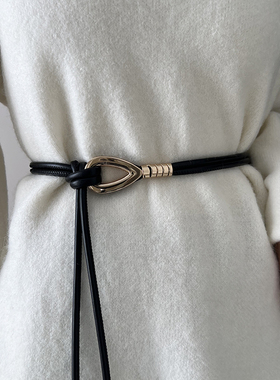 西装打结腰带女绑绳时尚百搭装饰配毛衣风衣呢子大衣腰封收腰皮带