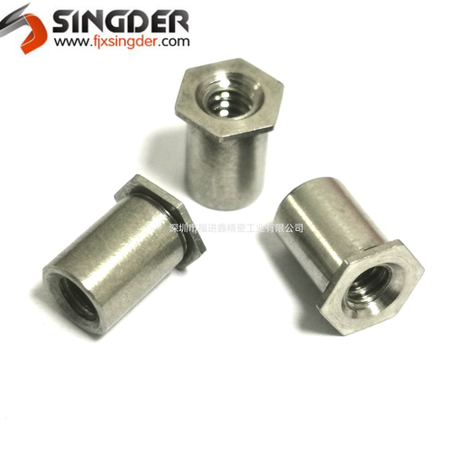 416不锈铁 压铆螺母柱SO4-632-4/6/8/10/12/14/16/18/20 公制