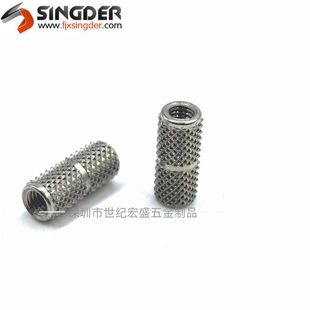 IBC 不锈钢网纹滚花螺母 IBC-M2.5/M3/4/6/8/10/12  注塑镶嵌螺母
