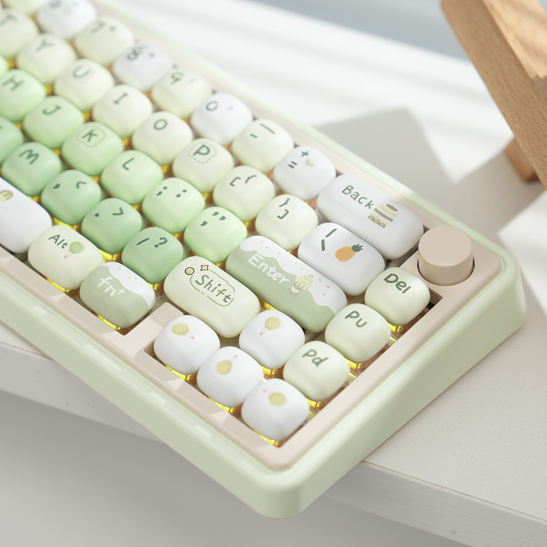 漫步猫QMK65三模机械键盘带旋钮