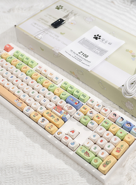漫步猫Z108机械键盘gasket三模无线蓝牙客制化麻将音静音女生办公
