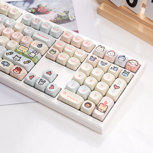 moa高度像素乐园键帽可爱pbt热升华适配迈丛G87 K99 AEC68前行者