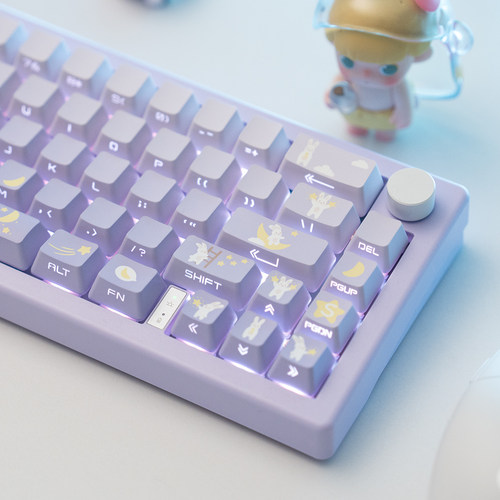 紫色ESC66旋钮机械键盘套件