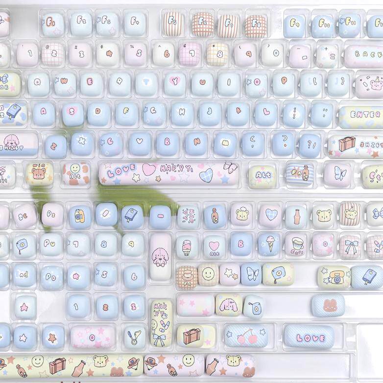 MOG 찐빵 KEYCAP PBT 승화 인형 집 68 87 81 98 108 104 키에 적합