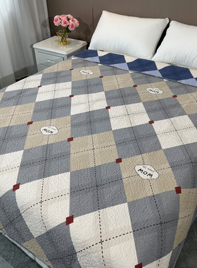 两面铺的床盖单件双面斜纹纯棉绗缝榻榻米防滑加厚夹棉不易皱床单