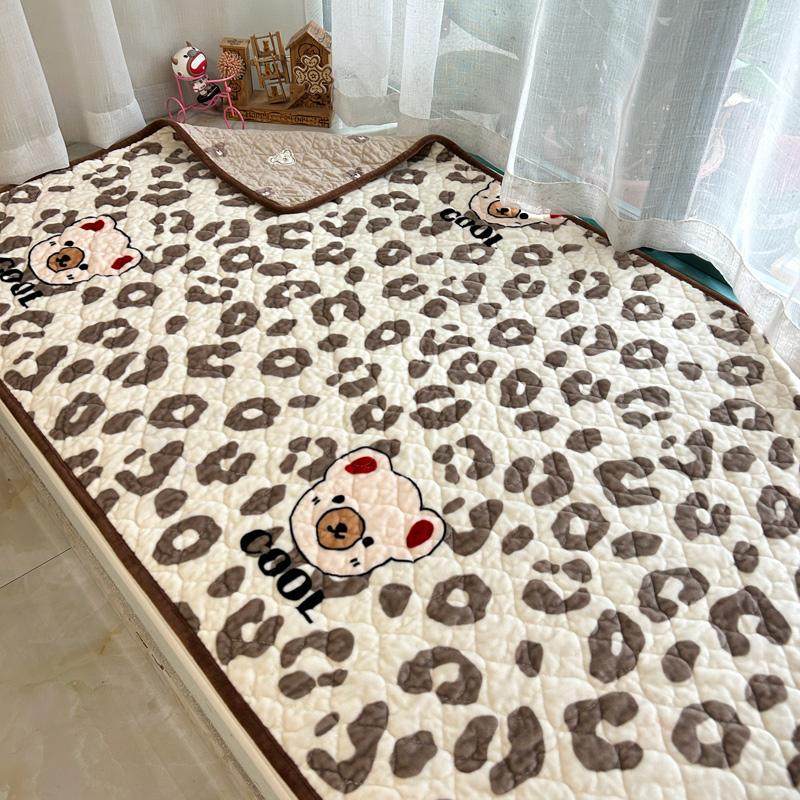 幼儿园厚床单一面绒一面棉小床盖夹棉婴幼儿绒褥子垫两面用可机洗,床上用品,床盖,淘宝优惠券,粉丝福利购,淘宝优惠卷