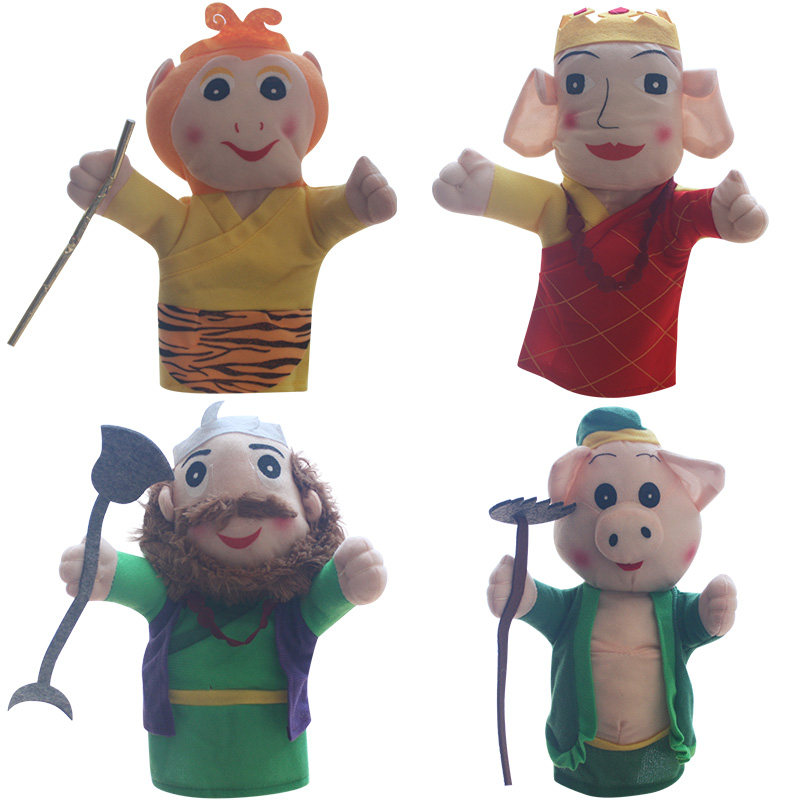 包邮西游记人物手偶玩具孙悟空唐僧孙悟空猪八戒沙和尚腹语手套偶