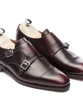 Meermin 101541_E 西班牙名品 男士固特异手工皮鞋百搭双扣孟克鞋