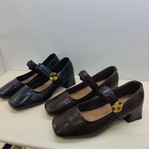 实体店女鞋2026春秋季方头玛丽珍鞋女粗跟中跟DMZL单鞋1181-16