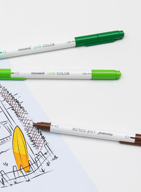 韩国慕那美monami39色双头荧光笔04044手帐笔记号重点标记笔文具