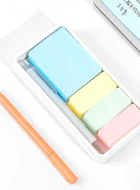 得力纽赛NS116彩色便利贴手账学生本子圆角记事贴便签本