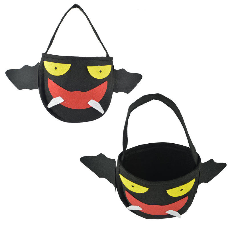 万圣节儿童糖果南瓜袋篮子袋子蝙蝠布袋手提拎包舞台装扮表演道具