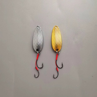 龙鳞双钩亮片马口白条翘嘴罗飞溪流微物字母双钩路亚饵
