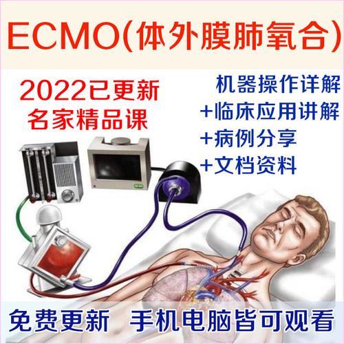 ECMO临床应用视频教程体外膜肺氧合ECMO机器操作体外循环ICU重症