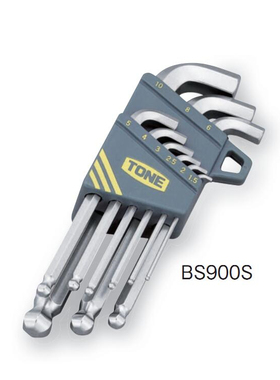 进口日本前田TONE工具 9件套装公制球头短销头内六角扳手 BS900S
