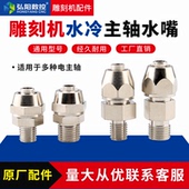 雕刻机主轴水嘴翰琪昌盛顺通弘阳电机循环水管接口水冷用前程水嘴
