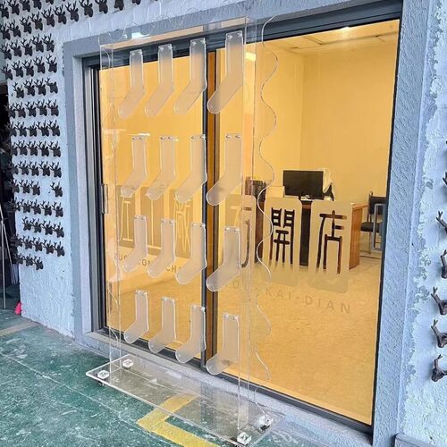 透明亚克力袜板袜撑模型挂架成人儿童袜模摩托车骑行手套展示架子