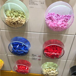 圆形家用挂墙透明亚克力积木模型展示盒架手办玩具透明收纳盒防尘