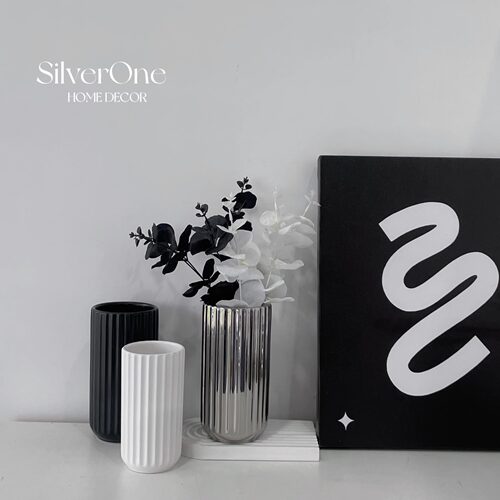 SilverOne北欧极简风条纹花瓶