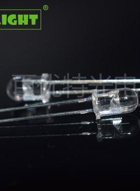 led插件灯珠5MM冰蓝色480-485nm水蓝色宝蓝色灯20度透明聚光