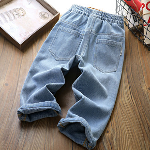 儿童牛仔裤春秋2026新款男孩时尚百搭裤子中大童洋气运动直筒长裤