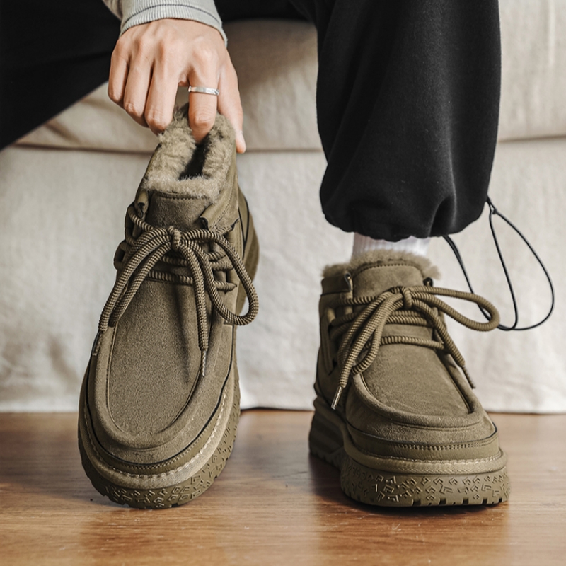 加绒加厚雪地靴休闲东北大棉鞋