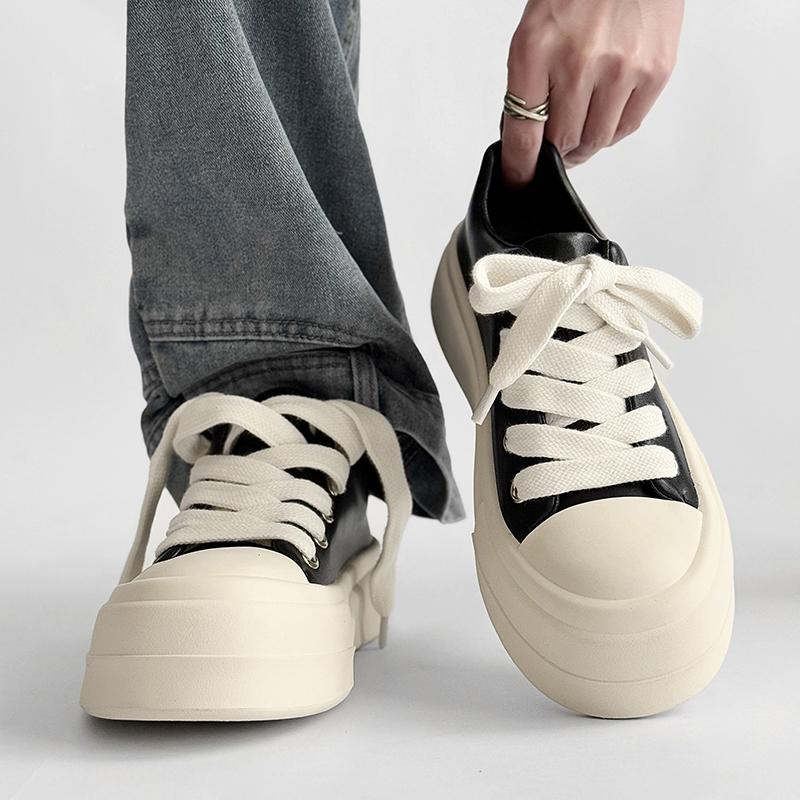 休闲板鞋厚底增高大头德比鞋潮鞋