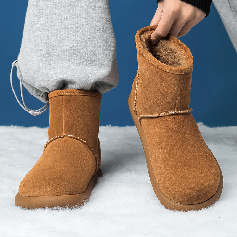 小土豆雪地靴加绒加厚保暖短靴